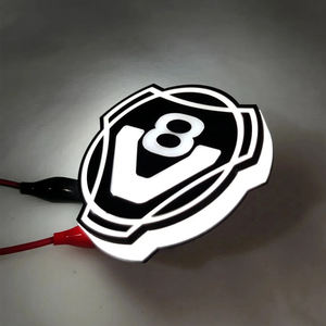 Badge lumineux LED coloré HST-25123 24V <span class=keywords><strong>V8</strong></span> Logo, compatible avec les camions lourds <span class=keywords><strong>Scania</strong></span>, emblème de calandre personnalisé - Product Image 1