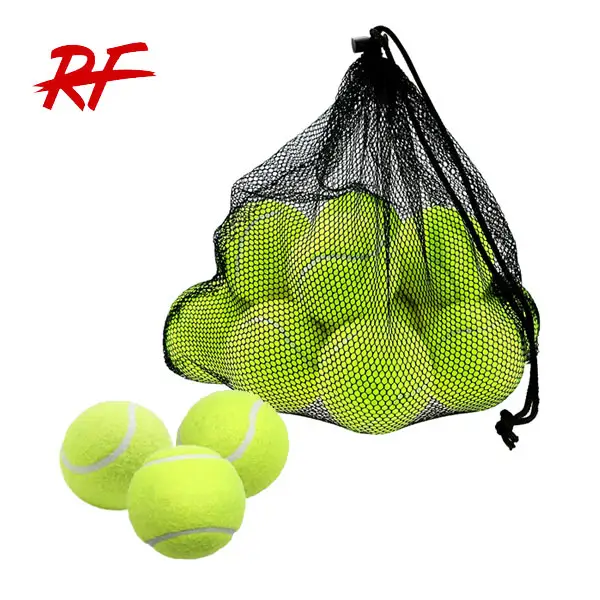 Теннисные мячи из войлока + резинового сердечника без давления с многоразовой сетчатой сумкой