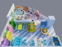 Aire de jeux intérieure pour enfants personnalisée, artisanat DIY, respectueuse de l'environnement, sûre, en matériau ABS souple, certifiée CE, aire de jeux pour enfants de 3 à 5 ans