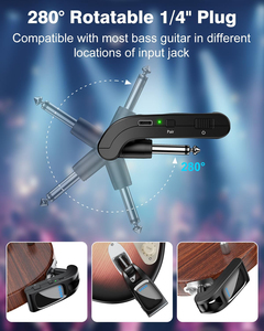 Sistema de Transmisión Inalámbrica para Guitarra Eléctrica, 8 Frecuencias, Accesorio para Instrumento Musical, Especial del Fabricante - Product Image 4
