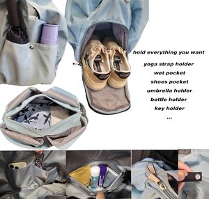 Muestra gratis diseñador personalizado deportes Fitness gimnasio bolsa impermeable Yoga estilo de lona con correas ajustables logotipo personalizado viaje - Product Image 3