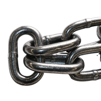 Cadena de eslabones de acero medio largo y plateado de zinc Cadena de elevación de acero inoxidable 304/316 por tambor
