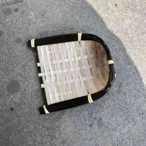 Hot Selling High Quality Bamboo Hot Pot Dish Bamboo Woven Plate Dim Sum Plate Creative Plate