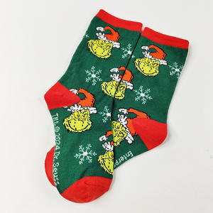 HY-4800 Nuevos <span class=keywords><strong>Calcetines</strong></span> del <span class=keywords><strong>Grinch</strong></span> para Niños de Invierno Medias de Algodón para Bebé <span class=keywords><strong>Calcetines</strong></span> de Navidad para Niños - Product Image 5