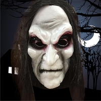 Masque d'Halloween, accessoires de déguisement, masque de zombie réaliste, masque de mascarade à longs cheveux, masque de fantôme d'Halloween, masque effrayant