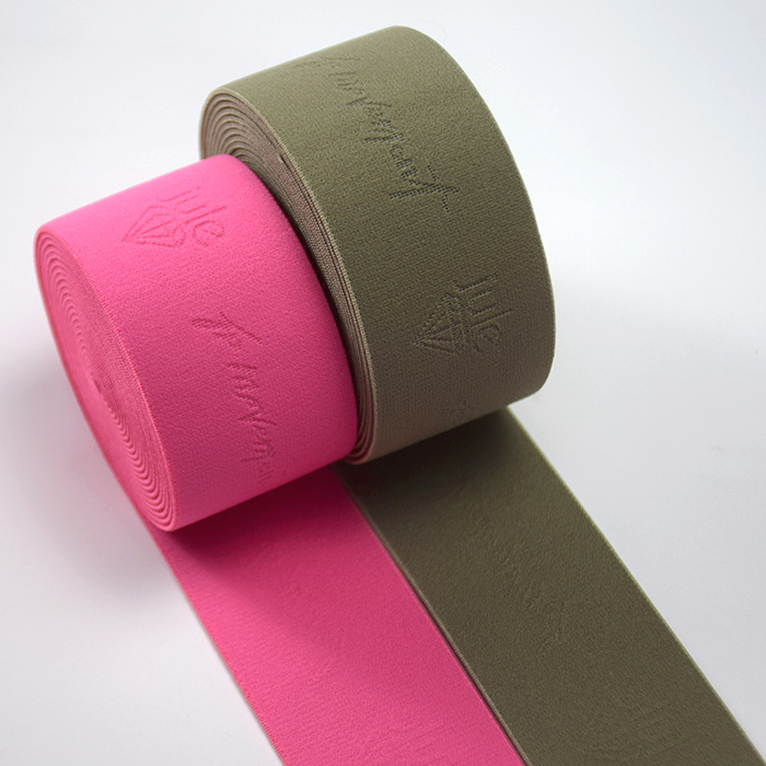 Breathable Custom Printed Brand Embossed Debossed Custom Nylon Polyester Jacquard Elastic Ribbon For Headband