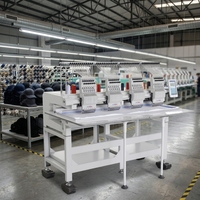 Machine à broder informatisée REVHON tout-en-un à 4 têtes, nouvelle, pour usage domestique, avec engrenage à roulement pour vêtements et accessoires