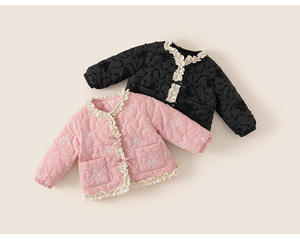 Haute qualité exquise broderie enfants <span class=keywords><strong>manteau</strong></span> hiver bébé doux dentelle épais coton vêtements enfants veste filles vêtements d'extérieur - Product Image 4