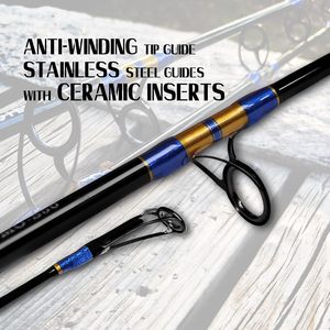 Caña de Pescar de Spinning para Agua Salada de 6' con Mango de EVA y Fibra de Vidrio, 30-50lbs/50-80lbs, para Pesca con Señuelos - Product Image 3