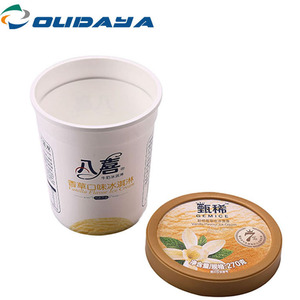 Recipiente de plástico para yogurt helado, recipientes de plástico con tapa, buena forma, 400ml, 14oz - Product Image 4