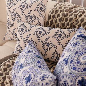 <span class=keywords><strong>Housse</strong></span> de coussin carrée à motif de porcelaine bleue et blanche, 1 pièce, 100% Polyester, pour salons, décoration de la maison - Product Image 3