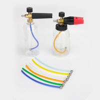 Vente en gros de mousse de nettoyage de voiture accessoires de lance mousse de canon filtre à billes en acier inoxydable avec tube coloré