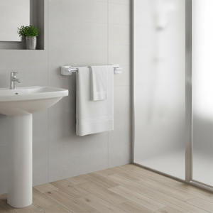 Portasciugamani a 2 Barre Bianco 'BASIC' - Product Image 3