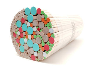 ไม้เบิร์ชคุณภาพพรีเมียม แท่งกลม เส้นผ่านศูนย์กลาง 3.2 มม. ความยาว 240 มม. 1000 ชิ้น/ถุง ผิวเรียบ ไม่มีเสี้ยน - Product Image 1