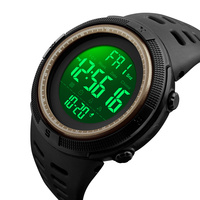 SKMEI 1251 jam tangan Digital pria, arloji olahraga tahan air 50M mewah diskon besar, tampilan Digital LED 12/24 jam antik