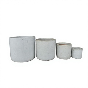Best Seller Set 3 <b>Pots</b> Outdoor/Indoor Flower <b>Pots</b> Gardening Ceramic Planters Eco-Friendly Drainage Hole Glazed Finish Vintage - Product Image 1