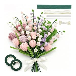 Kit de Arte Educativo DIY: Limpiapipas de Terciopelo de 10mm para Proyectos Creativos y Diseños Decorativos de Flores con Limpiapipas - Product Image 1