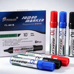 Juego de Marcadores Permanentes JUMBO 6018 Promocionales No Tóxicos al por Mayor con Punta de Cincel y Logotipo Personalizado para Material de Oficina - Product Image 1