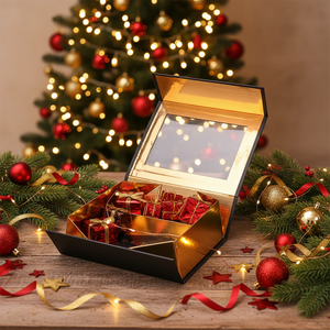 Boîte cadeau pliable en papier personnalisée avec fenêtre magnétique, boîte d'emballage avec fenêtre transparente à l'<span class=keywords><strong>avant</strong></span> pour l'emballage cosmétique - Product Image 3