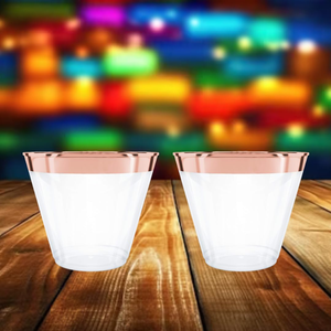 Gobelets à apéritif réutilisables en PS Rose Gold Party 9oz pour compagnies aériennes - Product Image 6
