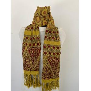 Fabriqué à la main de luxe doux Ryon main bloc Ajrakh impression étole Premium sensation lavable en Machine parfait pour formel et traditionnel - Product Image 6