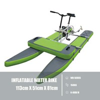 Nouveau vélo aquatique gonflable individuel, pédalo, bateau à pédales, matériau PVC, couleur bleue, logo personnalisé à vendre