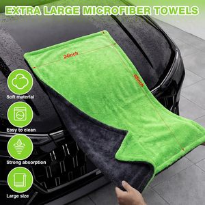 Serviette de séchage automobile en microfibre à séchage rapide avec logo personnalisé, super absorbante, écologique, 1200/1400GSM, pour usage automobile et domestique - Product Image 3