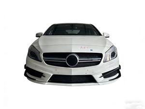 Para Mercedes-Benz: Conjunto de labio de parachoques delantero de plástico <span class=keywords><strong>blanco</strong></span> para rejilla de parachoques de coche Clase A 2014-2019, usado - Product Image 3