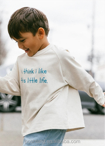 Camiseta de <span class=keywords><strong>Manga</strong></span> <span class=keywords><strong>Larga</strong></span> 100% Algodón para Niños, Unisex, Camiseta de Verano para Bebé con Logotipo Personalizado en la Parte Delantera, Ropa Lisa - Product Image 4