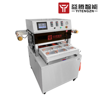 Machine de scellage automatique pour barquettes alimentaires rondes et carrées, machine de scellage de barquettes en plastique