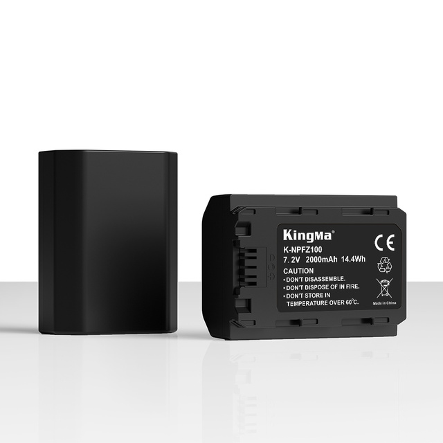 KingMa NP-FZ100 Battery for Sony A7 IV A7R V A7C II A7 III A7R IV A7S III A6700 ZV-E1 Alpha 7M4 7R5 2000mAh Li-ion Battery