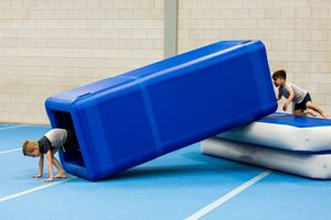 Fábrica personalizada 8M PVC pista de aire inflable gimnasia Tumble <span class=keywords><strong>Airtrack</strong></span> Pro obstáculo de aire Parkour túnel de aire Pro - Product Image 6