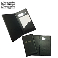 Porte-menu en PVC avec logo personnalisé, couverture embossée, design moderne, pour restaurant, fournitures hôtelières