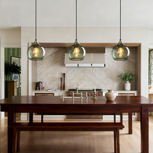 Pendant <b>Light</b> Glass Round E27 Incandescent <b>Bulb</b> Eye Caring For <b>Kitchen</b> Bar Bedroom - Product Image 2