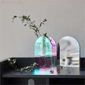 wedding decorative centerpiece transparent nordic flower acrylic neon clear vase acrylic tube vase