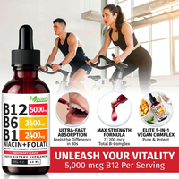 Gouttes liquides de vitamine B12 B6 de beauté pour adultes OEM 60ml Multivitamine stimulant le système immunitaire avec minéraux