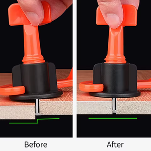 Sinray 50 pièces d'entretoises de nivellement pour carreaux auto-adhésives réglables avec aiguille en acier de 1,5 mm, pour nivellement moderne des carreaux, garantie 1 an - Product Image 3