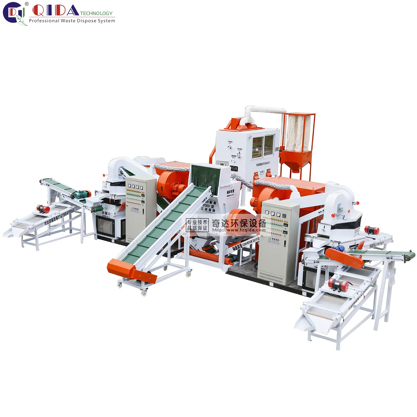 High Capacity 1500-2000 kg/h QD-2000 Full Automatic Radiator Dismantling Equipment for Aluminium/Steel/Copper