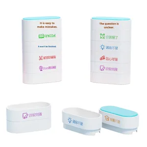 Timbres <span class=keywords><strong>Flash</strong></span> en Plastique DIY à Cinq Couches pour Enfants et Usage Bureau, avec Motifs de Blocs de Construction, de Carnets et de Calendriers, Faits Main - Product Image 1