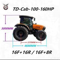 Tracteur agricole à roues KESHENG série TD 100-160 CV, châssis robuste et écologique, longue durée de vie, automatique