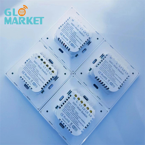 글로마켓 투야 스마트 조명 스위치 EU 1/2 갱 알렉사 음성 제어 터치 글래스 벽면 전기 스위치 - Product Image 6