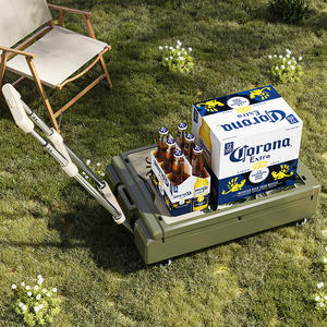 عربة وجبات خفيفة قابلة للطي متعددة الأبواب بسعة كبيرة من البلاستيك بتصميم حديث لغرفة المعيشة - Product Image 2