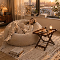 Table d'étude moderne en bois pliable avec plateau à collation et rebords surélevés, idéale pour chambre à coucher, fenêtre en baie, table basse autoportante