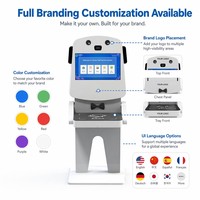 Máquina de Autopago para Bibliotecas Infantiles con Diseño de Robot de Dibujos Animados, Kiosco de Libros RFID para Jardín de Niños y Escuela, con SDK, de Pie