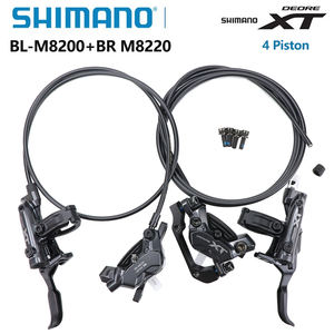 NUEVO Juego de Frenos de Disco Hidráulicos para Bicicleta de Montaña <span class=keywords><strong>Shimano</strong></span> Deore <span class=keywords><strong>XT</strong></span> M8220 de 4 Pistones, Palanca de Cambios BL M8200, Pinza de Freno BR M8220, Piezas Originales - Product Image 2