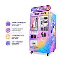 Máquina expendedora de carcasas de teléfono personalizadas con diseño todo en uno, máquina de carcasas de teléfono DIY, modo de pedido en línea y fuera de línea para escuelas y tiendas de postres.