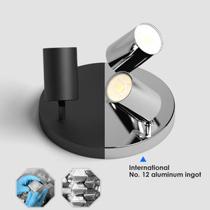 Foco LED <span class=keywords><strong>GU10</strong></span> de Superficie Moderno IP44, Ajustable, de Aluminio, con Opciones de Una/Dos/Tres Cabezas para Hogar y Oficina - Product Image 4