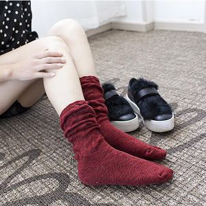Chaussettes longues noires personnalisées pour femmes et filles en coton biologique Scrunch robuste couleur <span class=keywords><strong>Millenium</strong></span> - Product Image 5