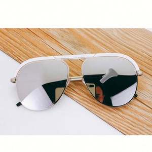 Gafas de Sol Ovaladas de Lujo Vintage para Mujer, Modelo 2019, con Espejo, Parte Superior Plana, Protección UV400, Tamaño Grande - Product Image 4