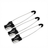 Collier d'ancrage aérien en forme de 8 pour câble à fibres optiques extérieur en fibre argentée, 11-14MM C-001